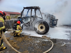 W godzinach porannych doszło do pożaru ładowarki w Rykach