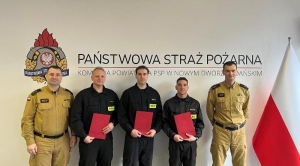 Mianowanie strażaków do służby stałej w Komendzie Powiatowej PSP w Nowym Dworze Gdańskim